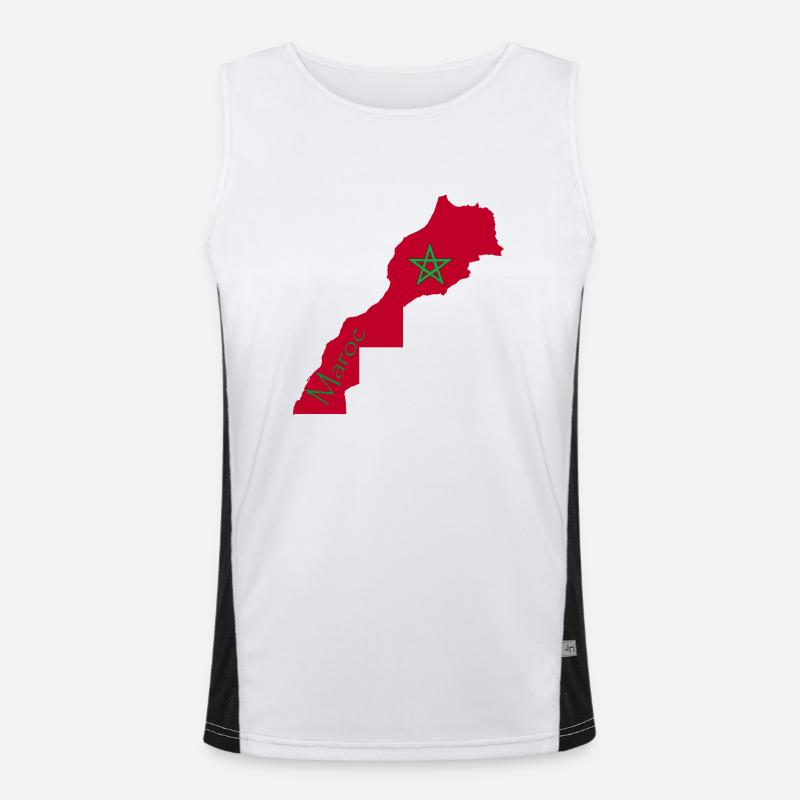 Morocco 2 - Men's Functional Contrast Tank Top  - white/black