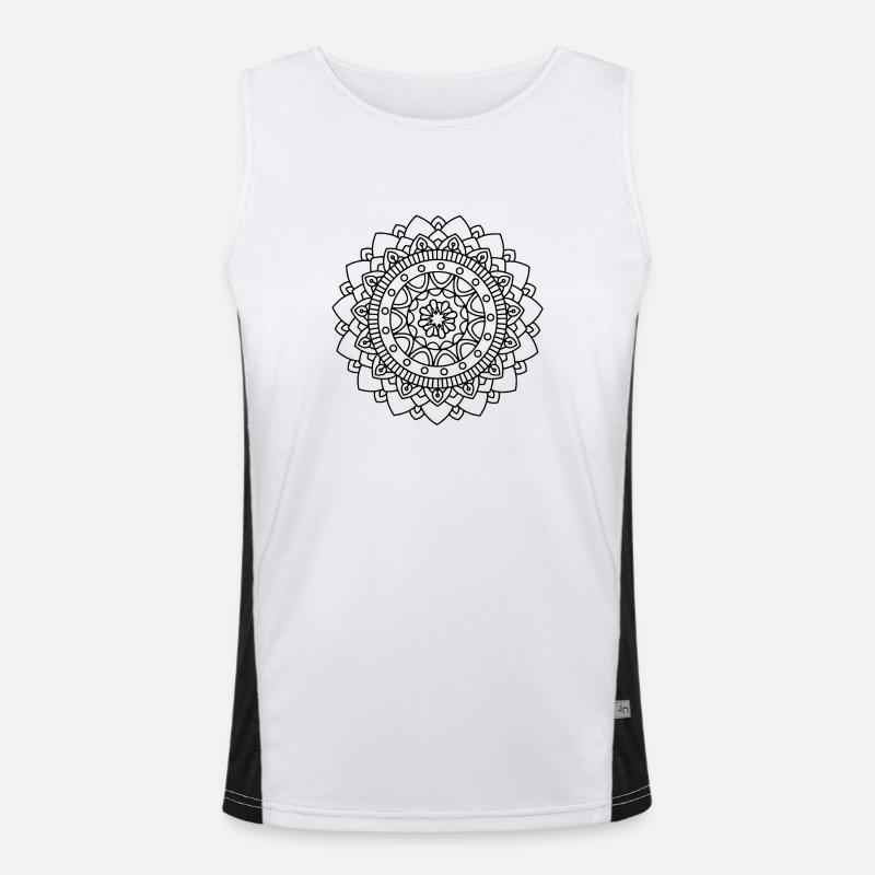 Mandala Funktionelles Kontrast-Tank Top für Männer 