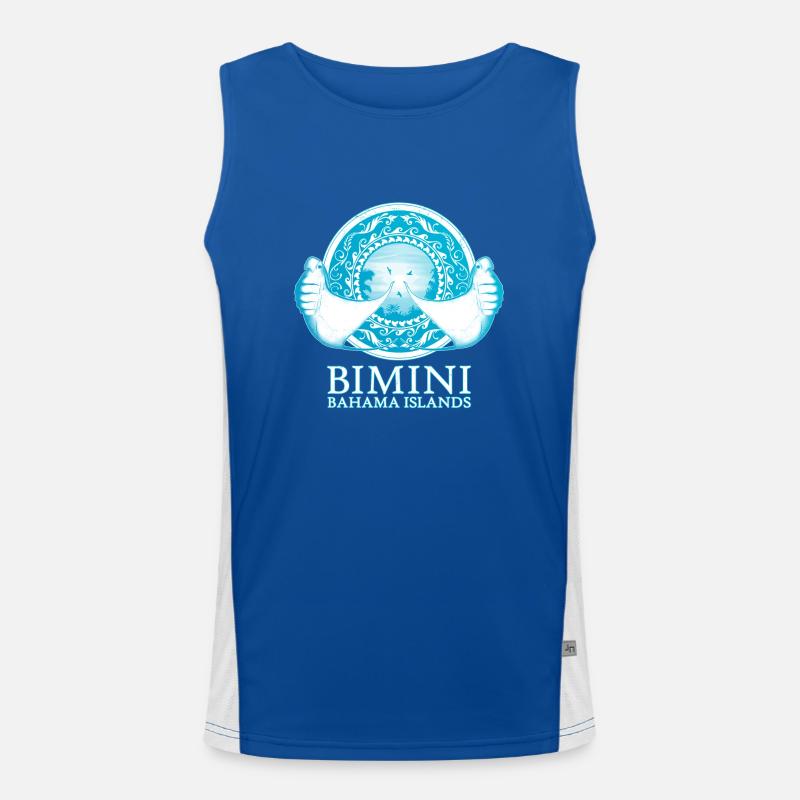 Manta rays Bimini Bahamas Men's Functional Contrast Tank Top 