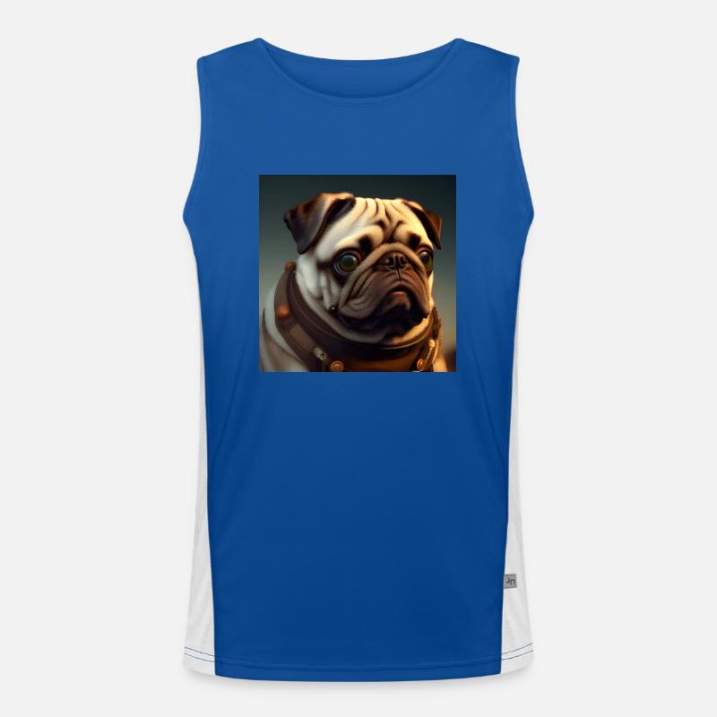 Mops Funktionelles Kontrast-Tank Top für Männer 
