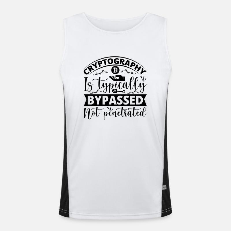 Crypto Bitcoin Funktionelles Kontrast-Tank Top für Männer 