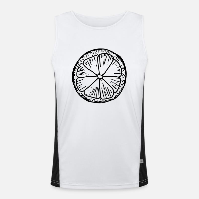 Zitrone Funktionelles Kontrast-Tank Top für Männer 