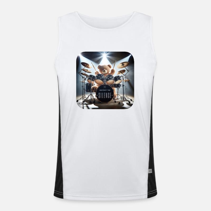 Teddy Drum Funktionelles Kontrast-Tank Top für Männer 