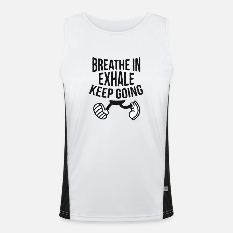 INHALE. Keep going. Men's Functional Contrast Tank Top 