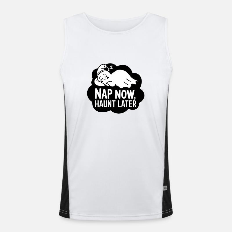 Jetzt ein Nickerchen machen, später suchen Funktionelles Kontrast-Tank Top für Männer 