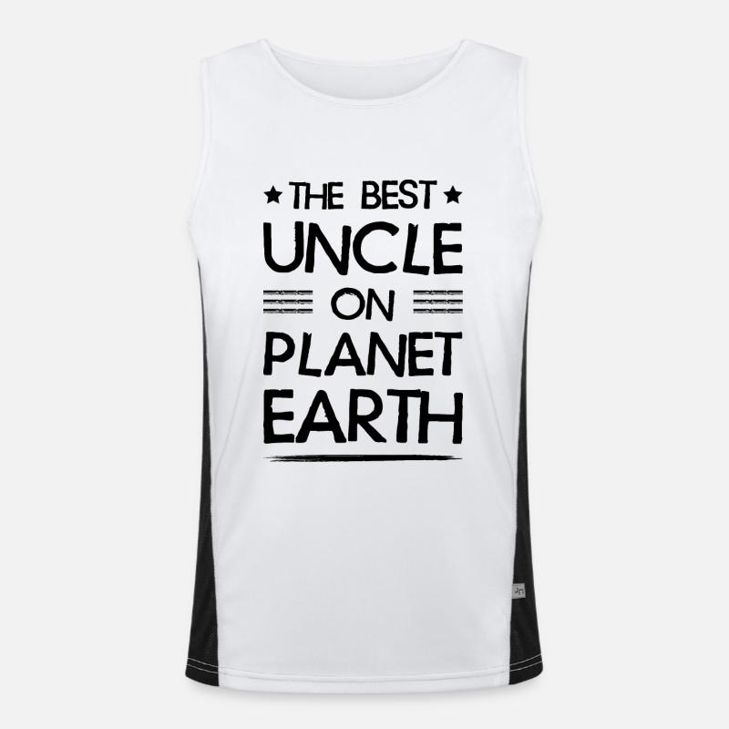 Bester Onkel Spruch Funktionelles Kontrast-Tank Top für Männer 