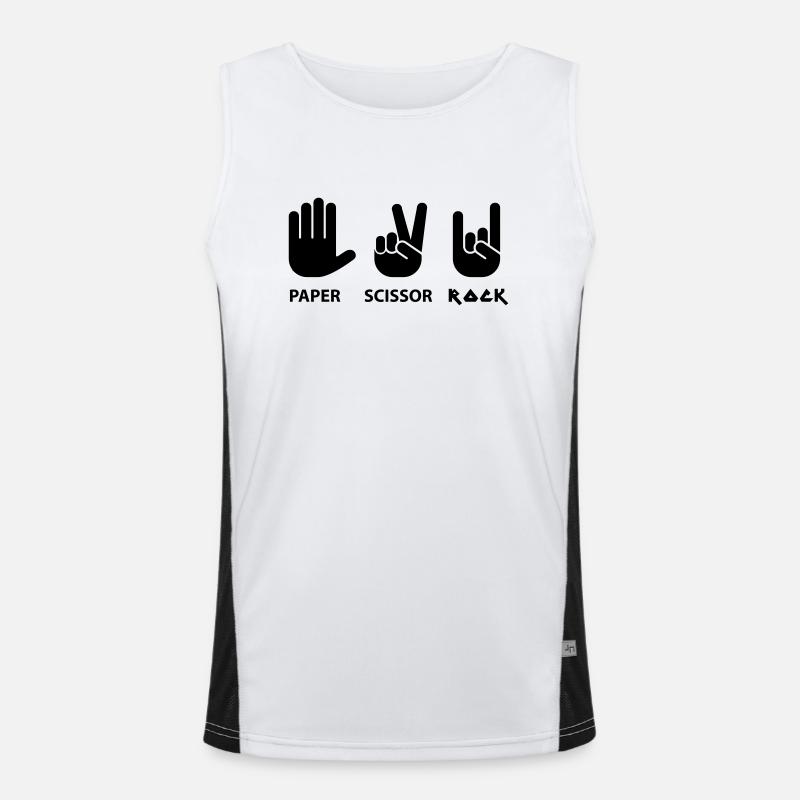 papier ciseaux roche c Débardeur respirant contrasté Homme 