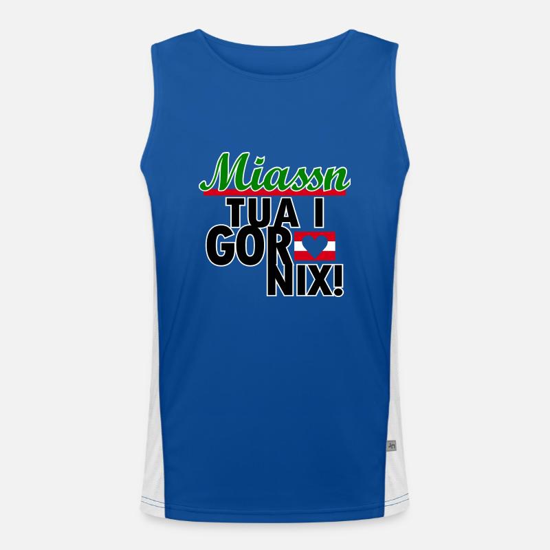 Austria Styrian dialect Men's Functional Contrast Tank Top 