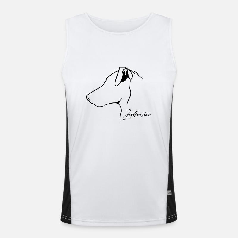 Deutscher Jagdterrier Profil Hunde Hund Wilsigns Funktionelles Kontrast-Tank Top für Männer 