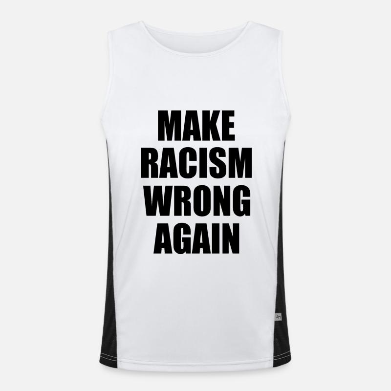 make racism wrong again Funktionelles Kontrast-Tank Top für Männer 