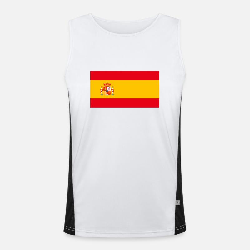 Drapeau Espagne 100% espagnol Débardeur respirant contrasté Homme 