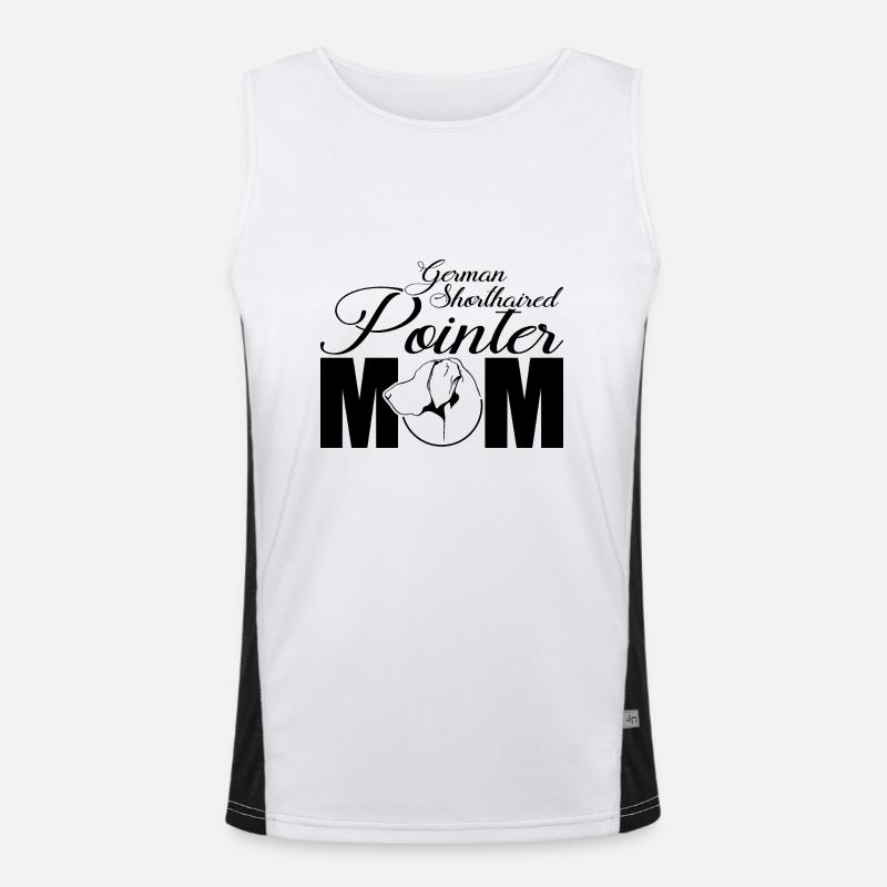 German Shorthaired Pointer Profil Mom Wilsigns Funktionelles Kontrast-Tank Top für Männer 