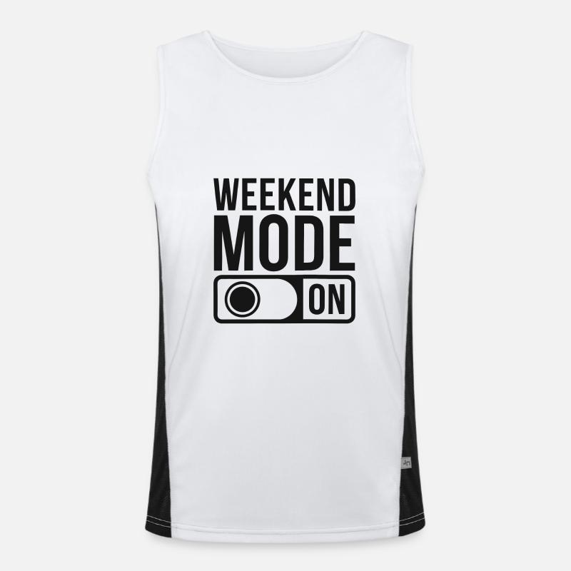 Weekend Mode On Funktionelles Kontrast-Tank Top für Männer 