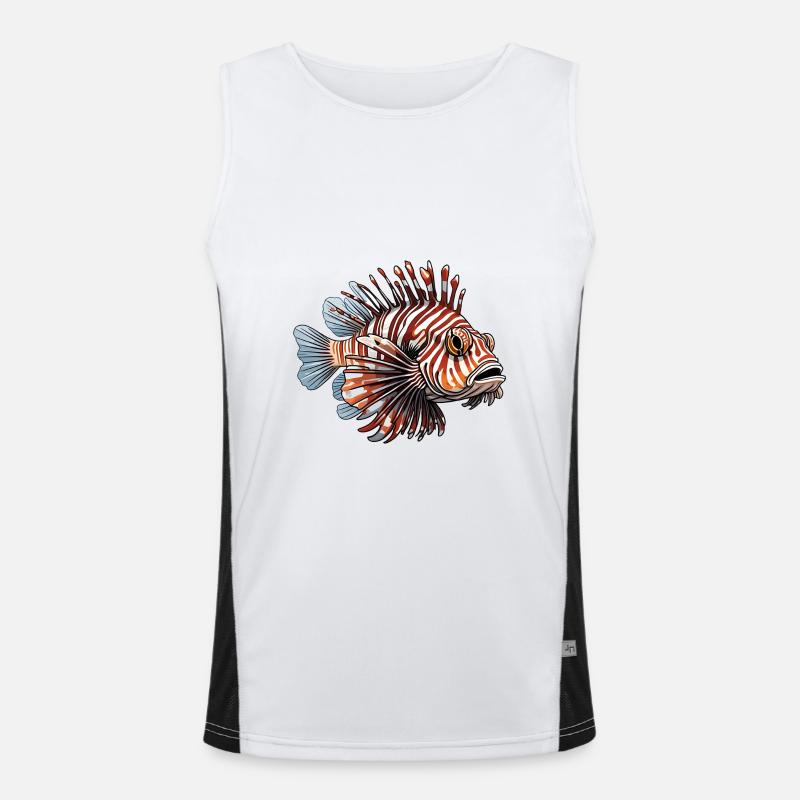 Farbenfroher Rotfeuerfisch Korallenfisch Funktionelles Kontrast-Tank Top für Männer 