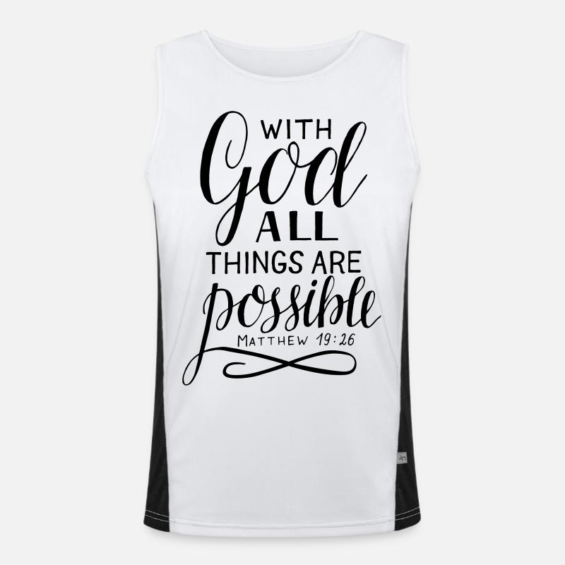 Avec Dieu Débardeur respirant contrasté Homme 