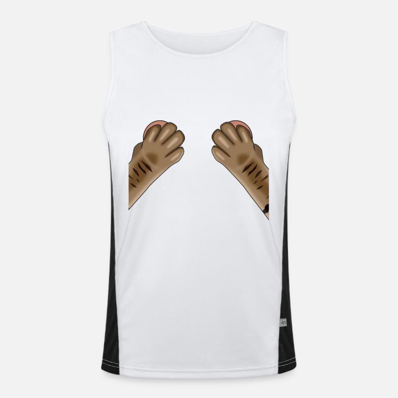 Cat Paws Men's Functional Contrast Tank Top 
