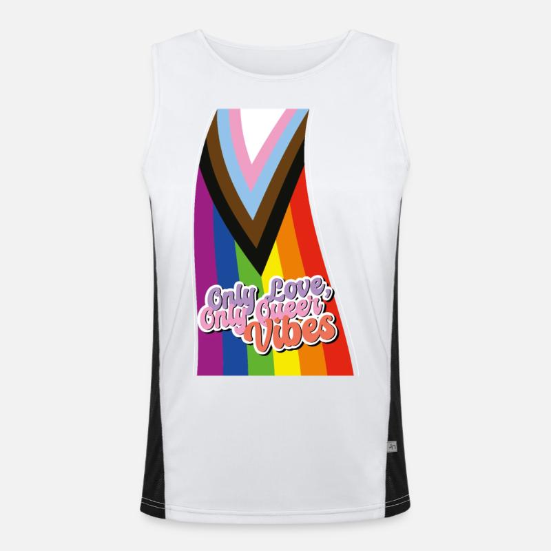 Pride Spectrum: LGBTQIA+ Celebration Men's Functional Contrast Tank Top 
