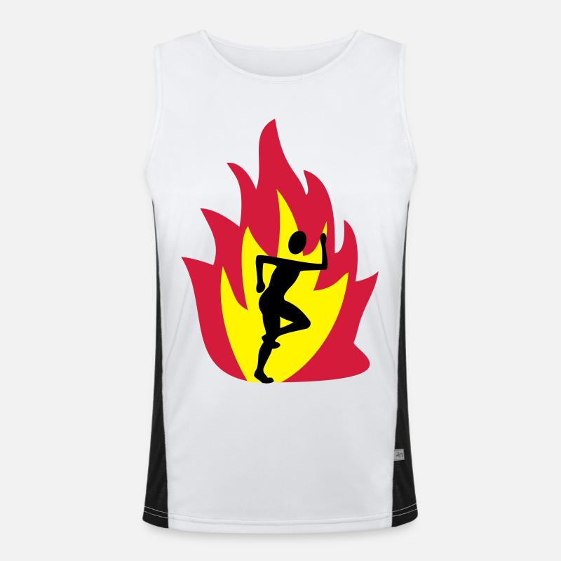 Flamme de coureur Débardeur respirant contrasté Homme 