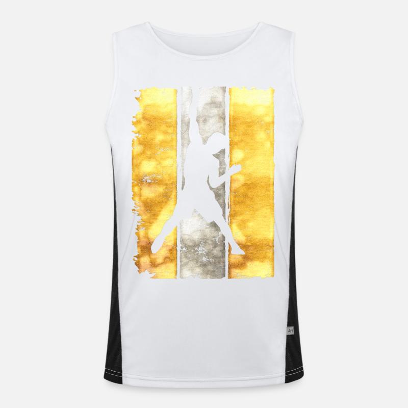 Klettern - Kletterer - Kletterwand - Bouldern Funktionelles Kontrast-Tank Top für Männer 