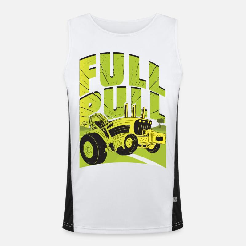 Traktor Pulling Funktionelles Kontrast-Tank Top für Männer 