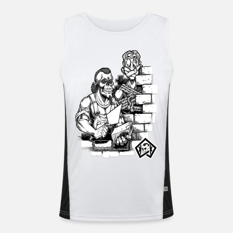 Bricklayer, master mason, craftsman Men's Functional Contrast Tank Top 