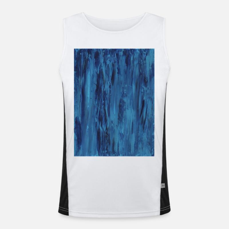 Das ruhige Meer Funktionelles Kontrast-Tank Top für Männer 