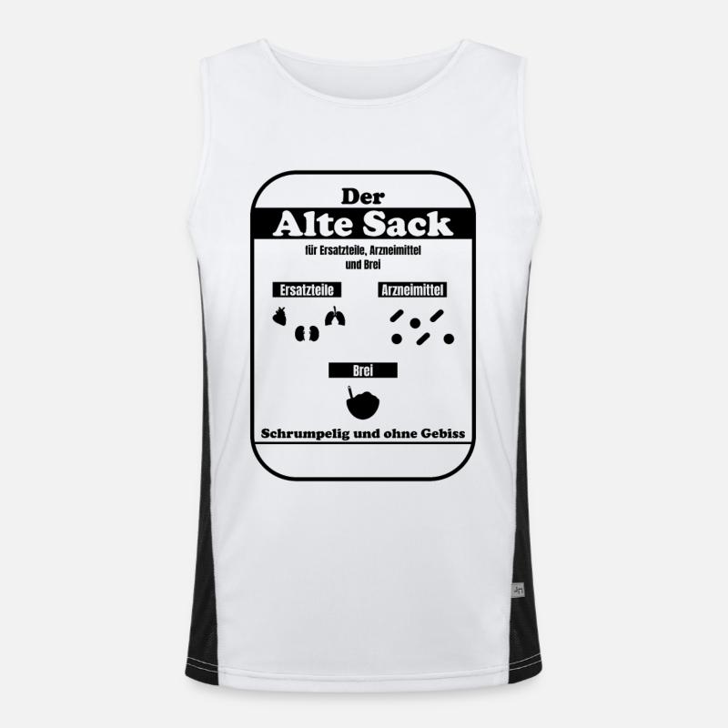 Der alte Sack Funktionelles Kontrast-Tank Top für Männer 