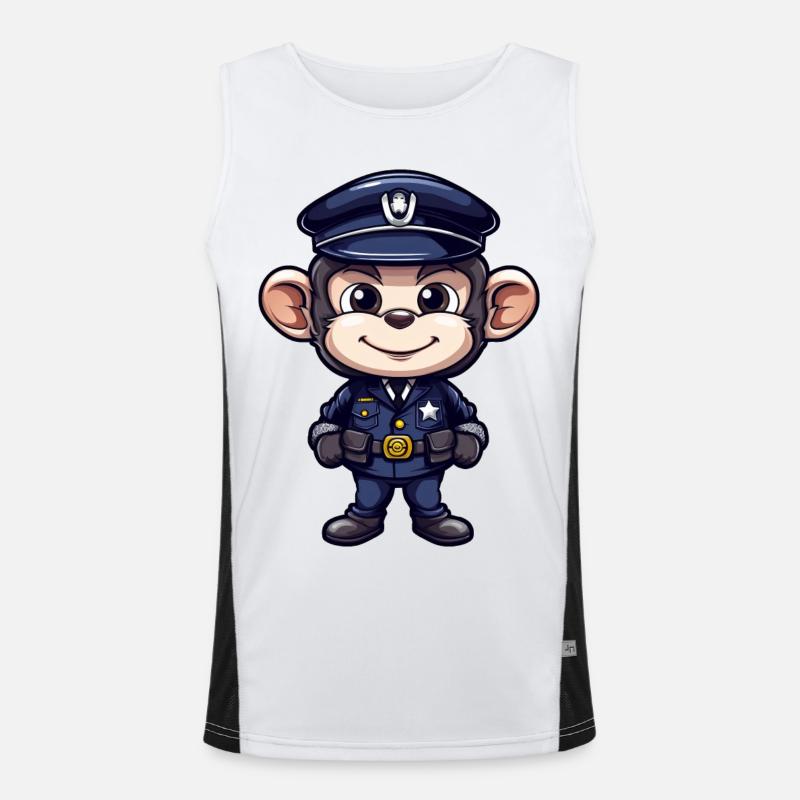 Police Monkey Men's Functional Contrast Tank Top 