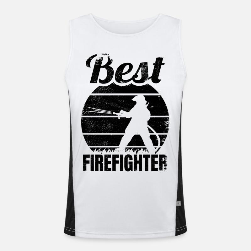 Best Firefighter Funktionelles Kontrast-Tank Top für Männer 