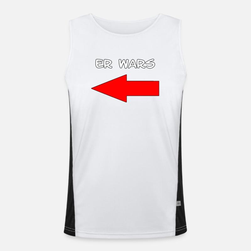 Er Wars Spruch mit Pfeil Funktionelles Kontrast-Tank Top für Männer 