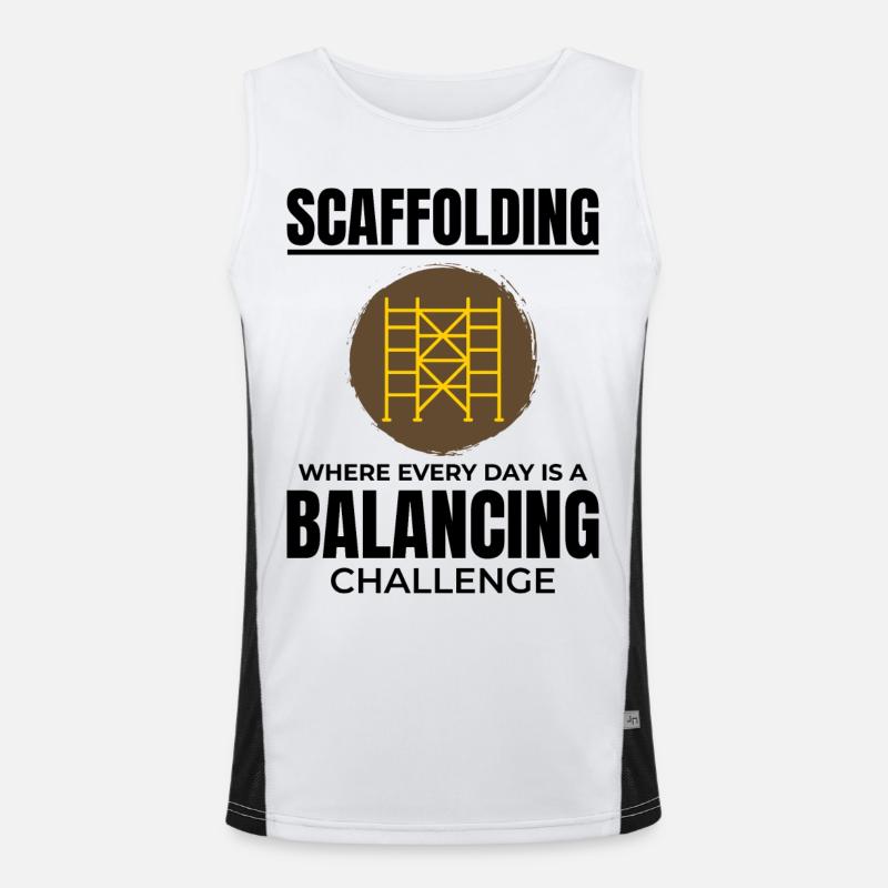 Plate-forme d’échafaudage d’échafaudage de constructeur d’échafaudages Débardeur respirant contrasté Homme 