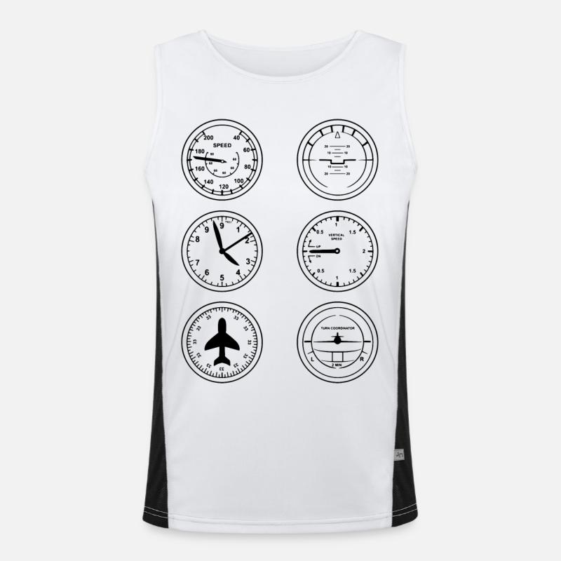 Fluginstrumente Funktionelles Kontrast-Tank Top für Männer 