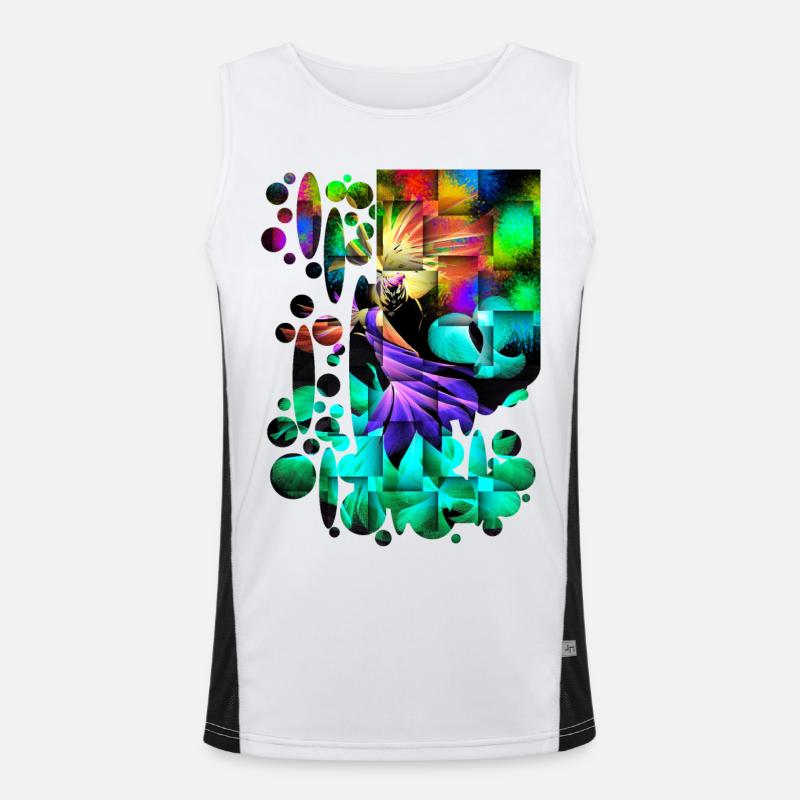 Fantasy Dance Fireworks Men's Functional Contrast Tank Top 