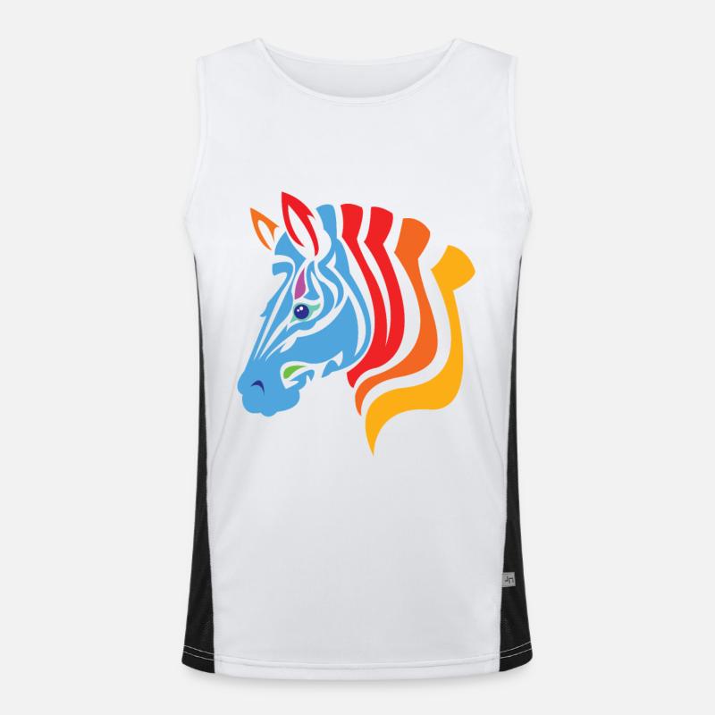zebra Funktionelles Kontrast-Tank Top für Männer 