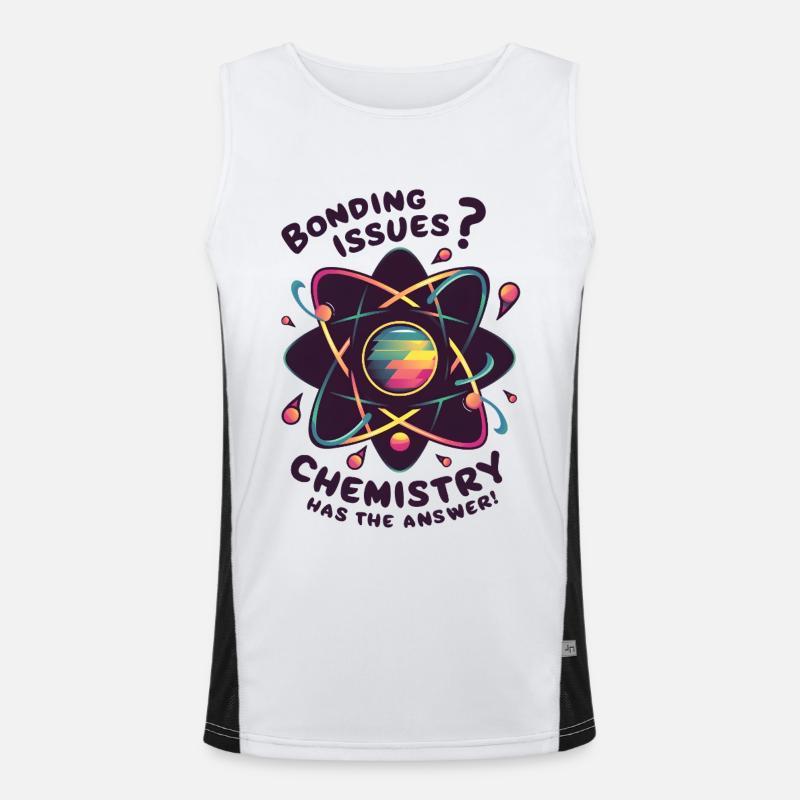 Bonding Issues? Chemistry Has the Answer - Men's Functional Contrast Tank Top  - white/black