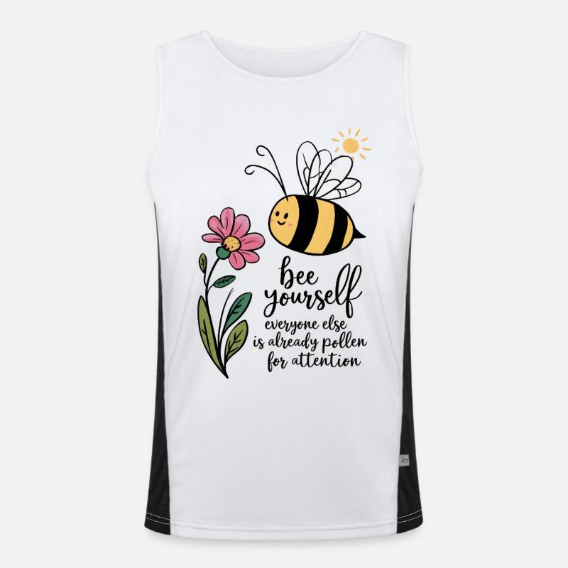 Bee Yourself Funktionelles Kontrast-Tank Top für Männer 