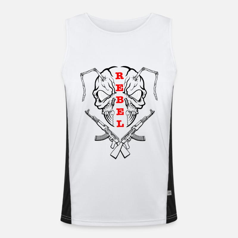 « REBEL EYES - Expression intrépide » Débardeur respirant contrasté Homme 