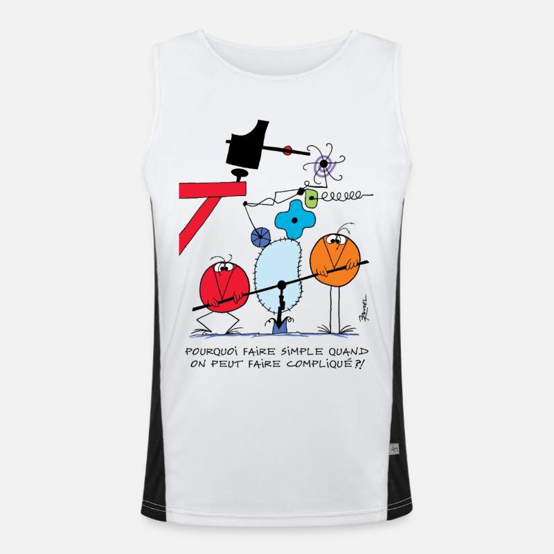 Warum es mit Shadoks einfach machen! Funktionelles Kontrast-Tank Top für Männer 