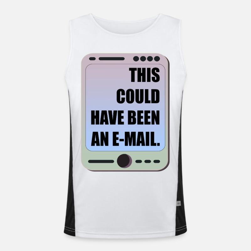 E-MAIL DE RÉUNION DE BUREAU DRÔLE Débardeur respirant contrasté Homme 