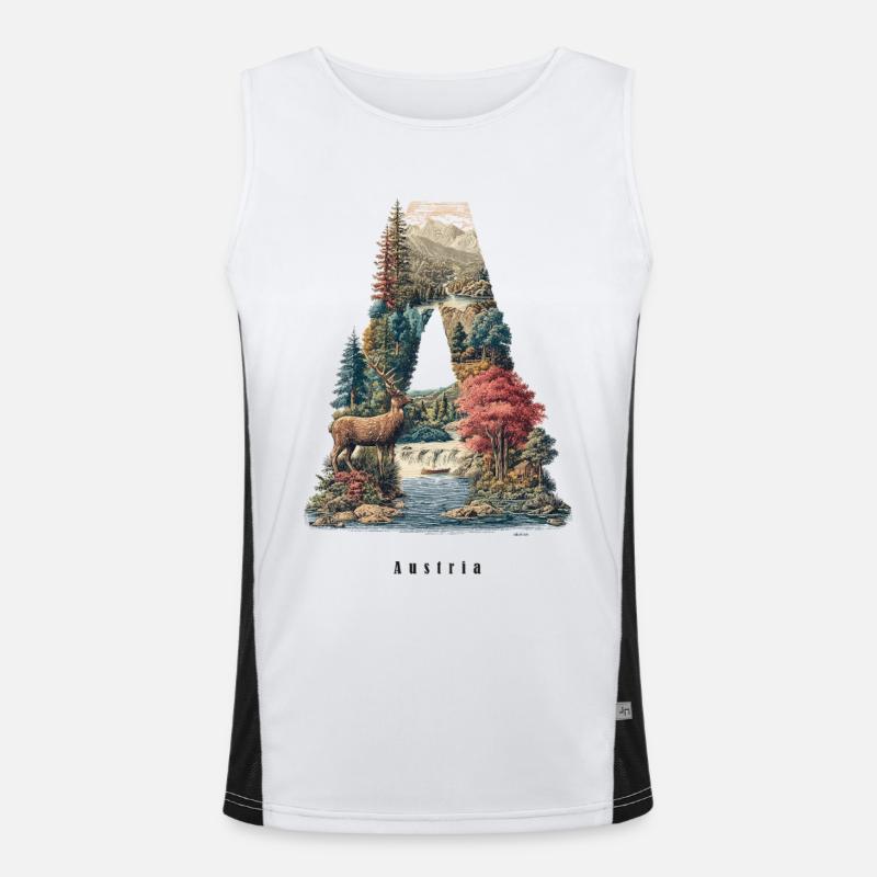 Austria A Funktionelles Kontrast-Tank Top für Männer 