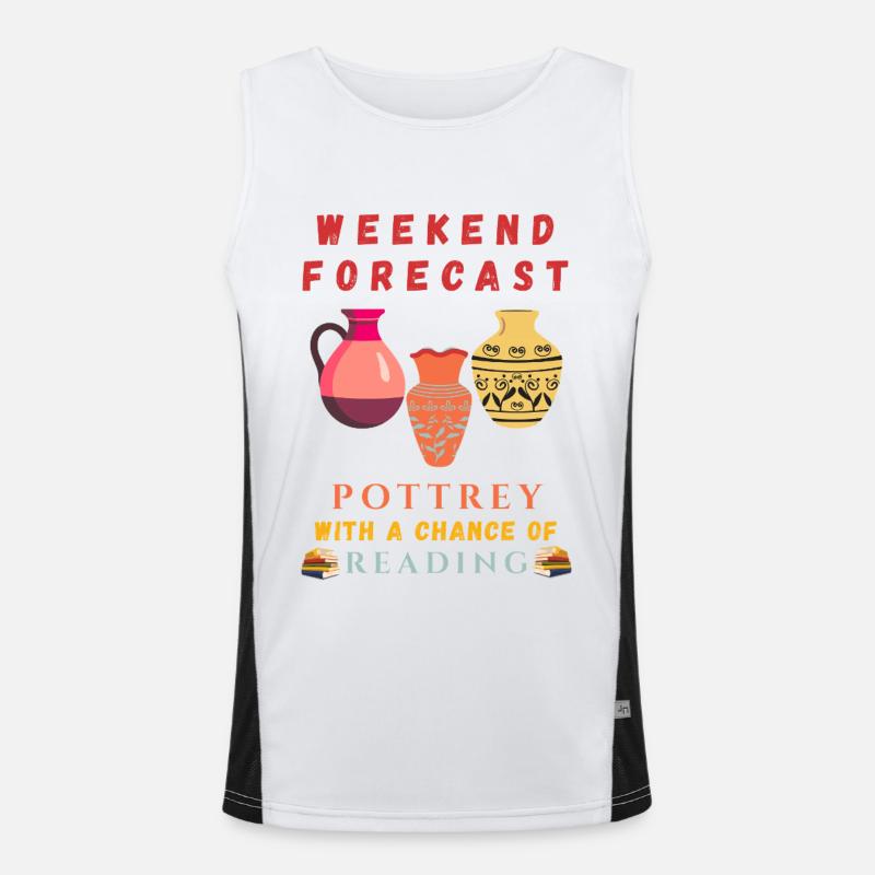 Wochenendvorhersage: Töpferei mit Lesechance  Funktionelles Kontrast-Tank Top für Männer 