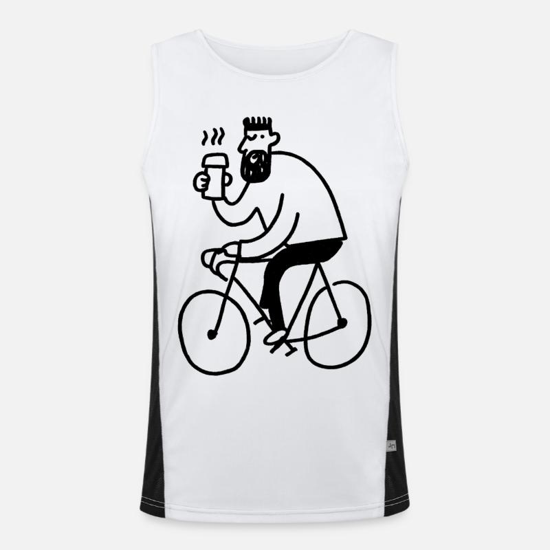 Hipster Biker Funktionelles Kontrast-Tank Top für Männer 
