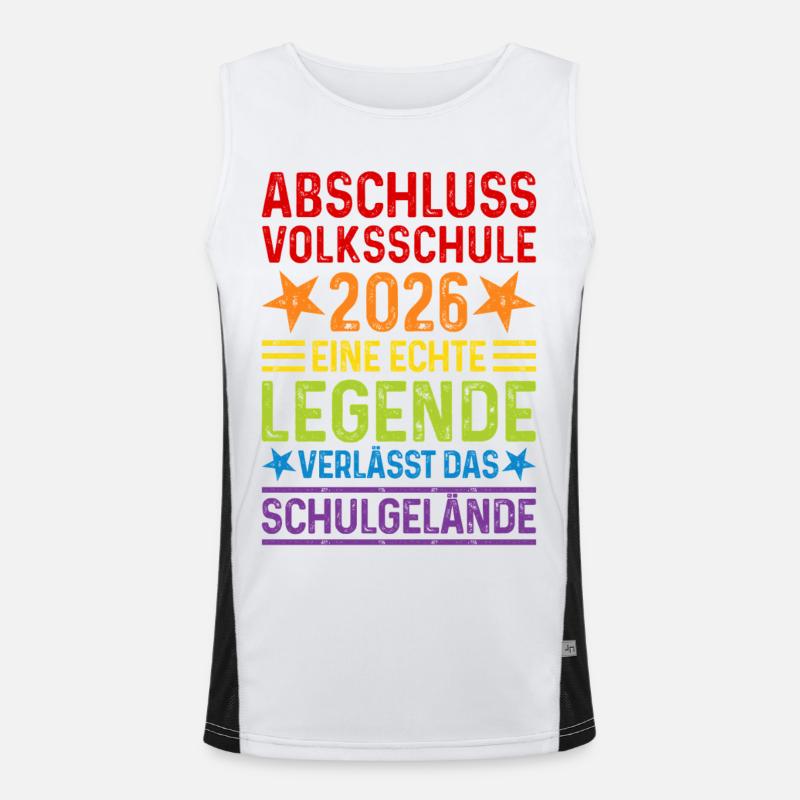 Volksschule Abschluss 2026 Funktionelles Kontrast-Tank Top für Männer 