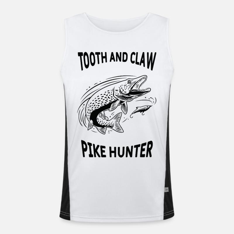 Pêche Rivière Brochet Pike Hunter Débardeur respirant contrasté Homme 