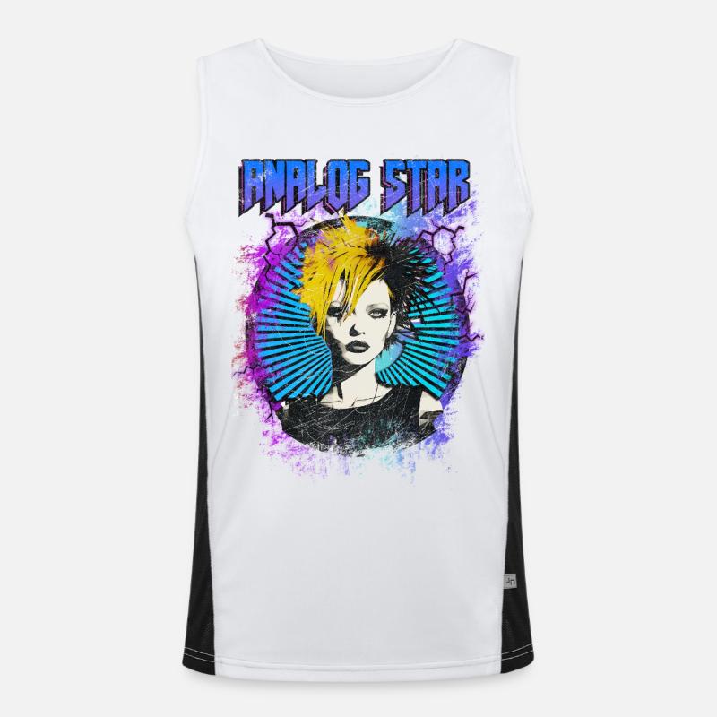 Analoger Stern Funktionelles Kontrast-Tank Top für Männer 