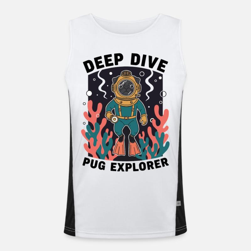 Deep Dive Pug Explorer Carlin Plongeur Débardeur respirant contrasté Homme 