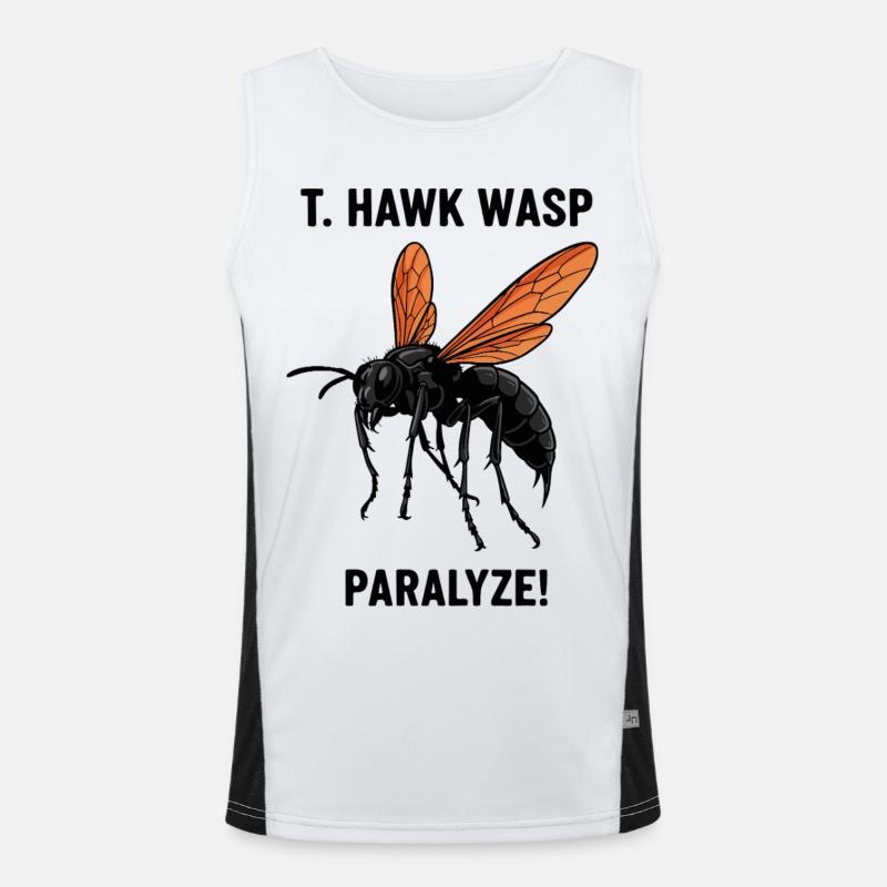 Guêpe Pepsis Danger Paralyse Tarantula Hawk Débardeur respirant contrasté Homme 