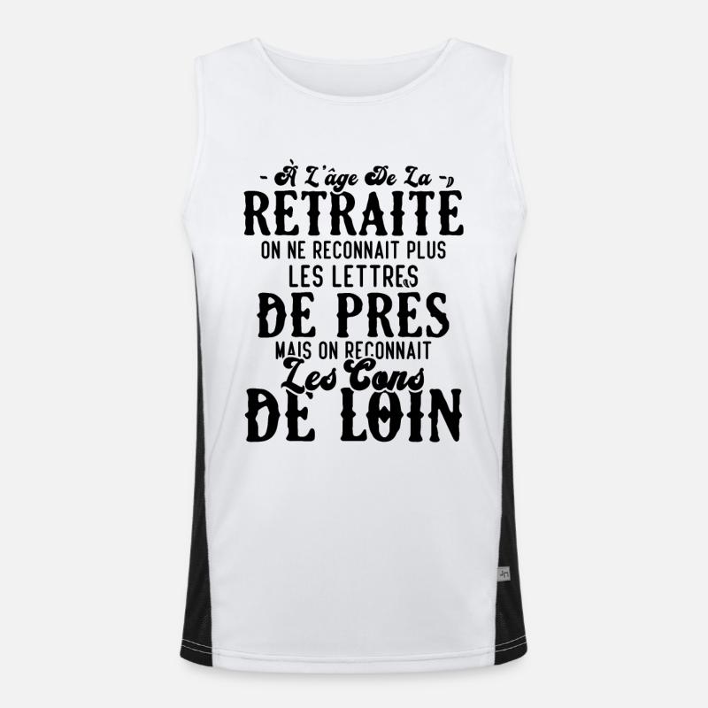 à l'âge de la retraité Débardeur respirant contrasté Homme 