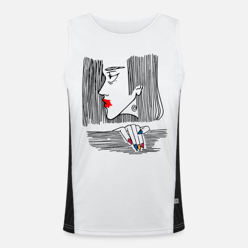 Patience. Débardeur respirant contrasté Homme 