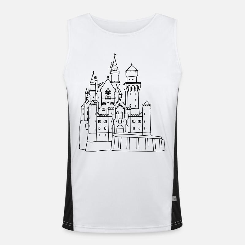Neuschwanstein Castle Men's Functional Contrast Tank Top 